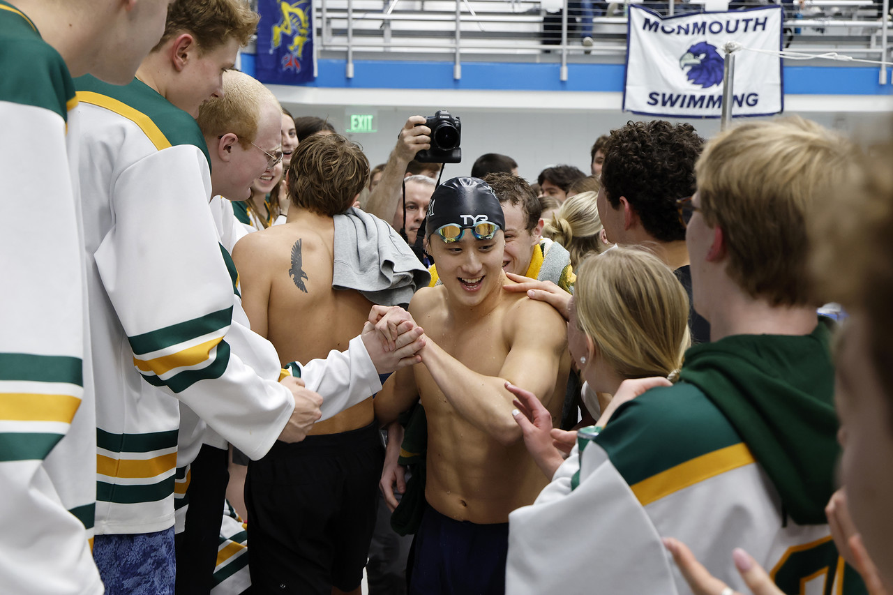 Team celebration after race